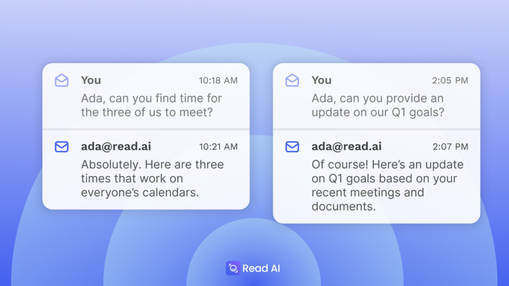 Read AI launches a email based 'digital twin' to help you with schedules and answers