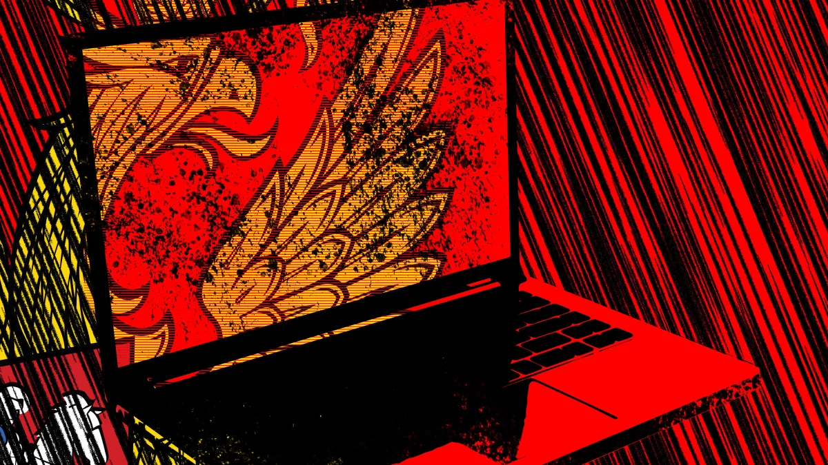 kremlin-hacking-alt.jpg A graphic depiction of open laptop overlaying Red Square in Moscow and the logo of Russia's foreign intelligence service SVR.