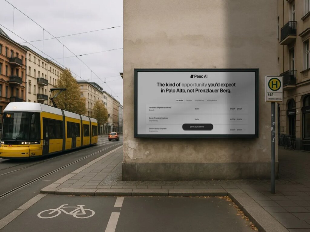 Peec AI billboard